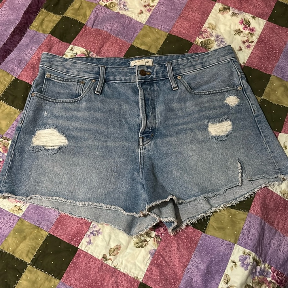 Madewell Relaxed Denim‎ Shorts Distressed Size 33 Style AJ241